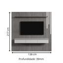 Ver imagem 2 de Painel Para TV 75 Polegadas Ripado com Led Paris Mavaular Naturalle/Platinum