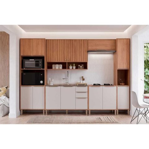 Cozinha Modulada Mgm Divina Mgm 6 Peças C6p134 Cinamomo/off