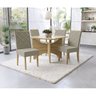 Conjunto Mesa 105x105cm Tampo Vidro/MDF com 4 Cadeiras Kappesberg - 1