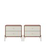 Conjunto 2 Mesas de Cabeceira 2 Gavetas Jasper 64 cm - 1