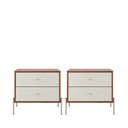 Ver imagem 1 de Conjunto 2 Mesas de Cabeceira 2 Gavetas Jasper 64 cm