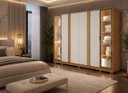 Ver imagem 1 de Roupeiro Reflecta 6PTS100% MDF com LED - Zeus - Arbo Design