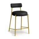 Ver imagem 5 de Banqueta Cozinha Média com Encosto Industrial Dourado Londres PU D03 - D'Rossi