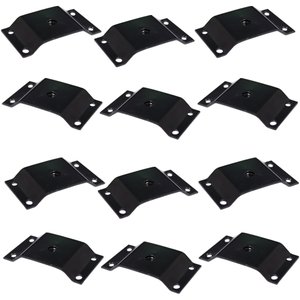 Kit 12 Chapinhas Chapa Elevada Fixação Pés Palito Rosca 5/16 Preto