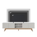 Ver imagem 3 de Rack Bancada Fortaleza Off White Matte com Mesa de Centro Jeri Off White Freijó - Colibri