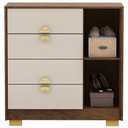 Ver imagem 6 de Cômoda Sapateira com Espelho para Quarto 1 Porta 4 Gavetas Paraty V01 Imbuia Fendi - Lyam Decor