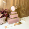 Cj 3 Caixas Porta Joias Rosa E Dourado - 2