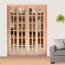 Ver imagem 7 de Porta Balcão de Correr de Madeira Padrão Cedro Quadriculada Reto Bat.14 Cm-2.15(a)x1.30(l)