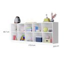 Ver imagem 3 de Estante Multiuso Livreiro Organizador Branco 10 Nichos para Salas Lojas Ambiente de Escritório