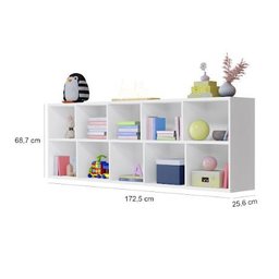 Estante Multiuso Livreiro Organizador Branco 10 Nichos em Mdf - 3