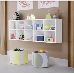Estante Multiuso Livreiro Organizador Branco 10 Nichos em Mdf - 1