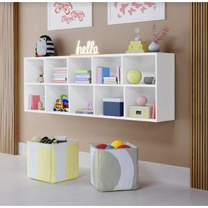 Estante Multiuso Livreiro Organizador Branco 10 Nichos em Mdf