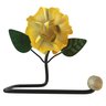 Porta Papel Higiênico de Parede Com Flor de Ferro:Amarelo - 1