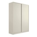 Ver imagem 2 de Guarda-Roupa Solteiro 100% MDF 2 Portas de Correr Prateleiras e 3 Gavetas Quarto Dormitórios Bend Bege/Luna