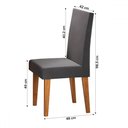 Ver imagem 4 de Mesa de Jantar 4 Lugares Floripa Mel/cinza/veludo Grafite - Viero Móveis