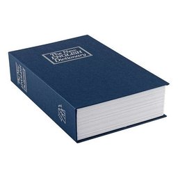 Cofre Camuflado C/chave Formato de Livro Guarda Valores 24cm:azul - 4