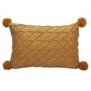 Ver imagem 2 de CAPA DE ALMOFADA RETANGULAR DRAPEADA MOSTARDA Almofadas Estilo
