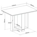 Ver imagem 3 de Conjunto Sala de Jantar Mesa 120x79,2cm Tampo com Vidro 4 Cadeiras Riviera Yescasa Bege/Mel