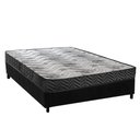 Ver imagem 1 de Conjunto Box Casal Colchão Espuma Paropas D45 Pasquale Wave Black + Base Crc Suede Black (138x188)
