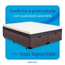 Ver imagem 5 de Cama Box Baú King Size Bipartida Serenelife - Corano Marrom