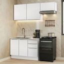 Ver imagem 1 de Armário de Cozinha Compacta 180 Cm Branco/branco Veludo Lux Madesa 03