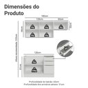 Ver imagem 3 de Armário de Cozinha Compacta 180 Cm Branco/branco Veludo Lux Madesa 03