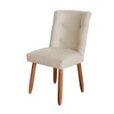 Ver imagem 4 de Kit 4 Cadeiras Sala de Jantar Cozinha Estofada Paris Suede:bege