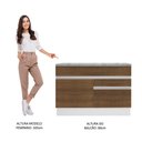 Ver imagem 7 de Balcão de Pia Armário de Cozinha 120 cm 1 Porta e 2 Gavetas (Com Tampo) Branco/Rustic Glamy Madesa