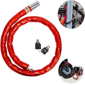 Cadeado para Moto Starfer 1m X 24mm com Chave Tubular Segurança e Resistência contra Furtos