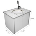 Ver imagem 3 de Gabinete para Banheiro 49x60,6cm Fenix Branco
