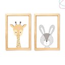 Ver imagem 1 de Kit 2 Quadros Decorativos - Animais Escandinavos:pinus