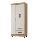 Ver imagem 2 de Guarda Roupa 3 Portas Alambari Nature Off White