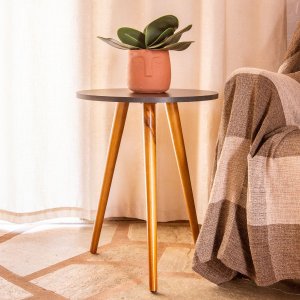 Mesinha Lateral Redonda de Apoio Elegância e Funcionalidade