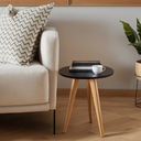 Ver imagem 1 de Mesinha Lateral Redonda de Apoio Decorativa para Sala