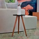 Ver imagem 4 de Mesinha Lateral Redonda de Apoio Decorativa para Sala