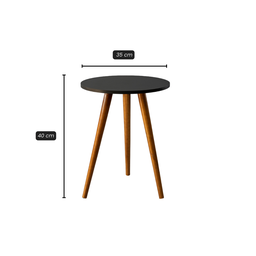 Mesinha Lateral Redonda de Apoio Decorativa para Sala - 5