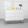 Cômoda A+A 6 Gavetas Pé Industrial – Branco - 1