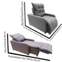 Ver imagem 5 de Poltrona Retratil e Reclinavel Com Rodape Regulavel Azera Bordo