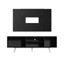 Ver imagem 7 de Rack Madesa Dubai com Pés e Painel para Tv até 58 Polegadas - Preto/preto 8n77