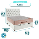 Ver imagem 2 de Kit Cama Box Bau + Cabeceira + Colchão Casal Molas Ensacadas - Airtech - Ortobom