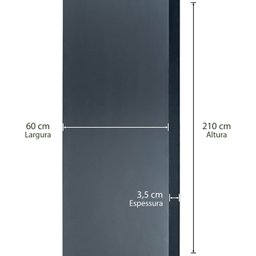 Folha de Porta Madeira Laqueada 210x60cm Lisa Casablanca - 2 Folha de Porta Madeira Laqueada 210x60cm Lisa Casablanca - 2