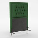 Ver imagem 2 de Kit Cabeceira Decorativa Para Cama Box Antares e Calçadeira Sagitarius 90 Para Cama de Solteiro Sued