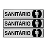 Combo 10 Placas De Sinalização Sanitário Masculino 30x7 Acesso - B-525 F9e - 1