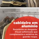 Ver imagem 5 de Guarda-Roupa Solteiro com Espelho 2 Portas de Correr 4 Gavetas Yescasa Branco Itália