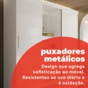 Ver mais imagens de Guarda-Roupa Solteiro com Espelho 2 Portas de Correr 4 Gavetas Yescasa Branco Itália