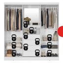 Ver imagem 6 de Guarda Roupa Solteiro com Espelho 2 Portas de Correr 4 Gavetas Itália Yescasa