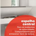Ver mais imagens de Guarda-Roupa Solteiro com Espelho 2 Portas de Correr 4 Gavetas Yescasa Branco Itália