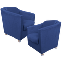 Ver imagem 2 de Kit 2 Poltrona Tilla Para Salão de Beleza - Azul Marinho