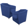 Kit 2 Poltrona Tilla Para Salão de Beleza - Azul Marinho - 2