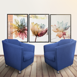 Kit 2 Poltrona Tilla Para Salão de Beleza - Azul Marinho - 1 Kit 2 Poltrona Tilla Para Salão de Beleza - Azul Marinho - 1